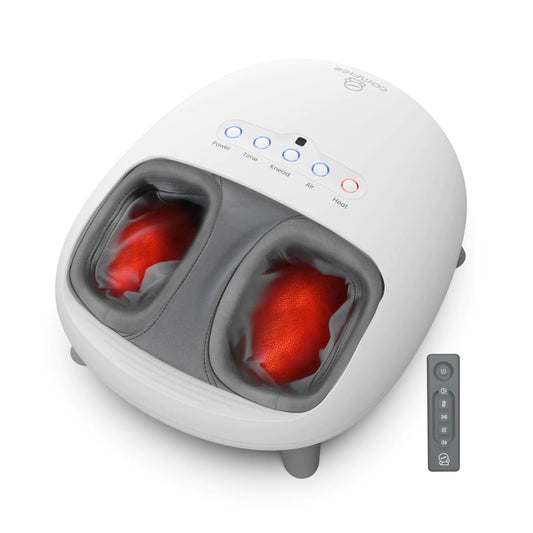 COMFIER Shiatsu Foot Massager with Heat Kneading and Vibration Massage Electric Heated Foot Massager for Neuropathy Plantar Fasciitis Feet Massager for Mom Dad Elder-Home Office Use